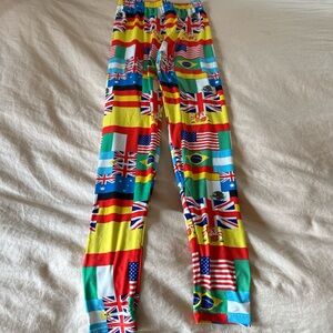 Colorful Flag Print Leggings